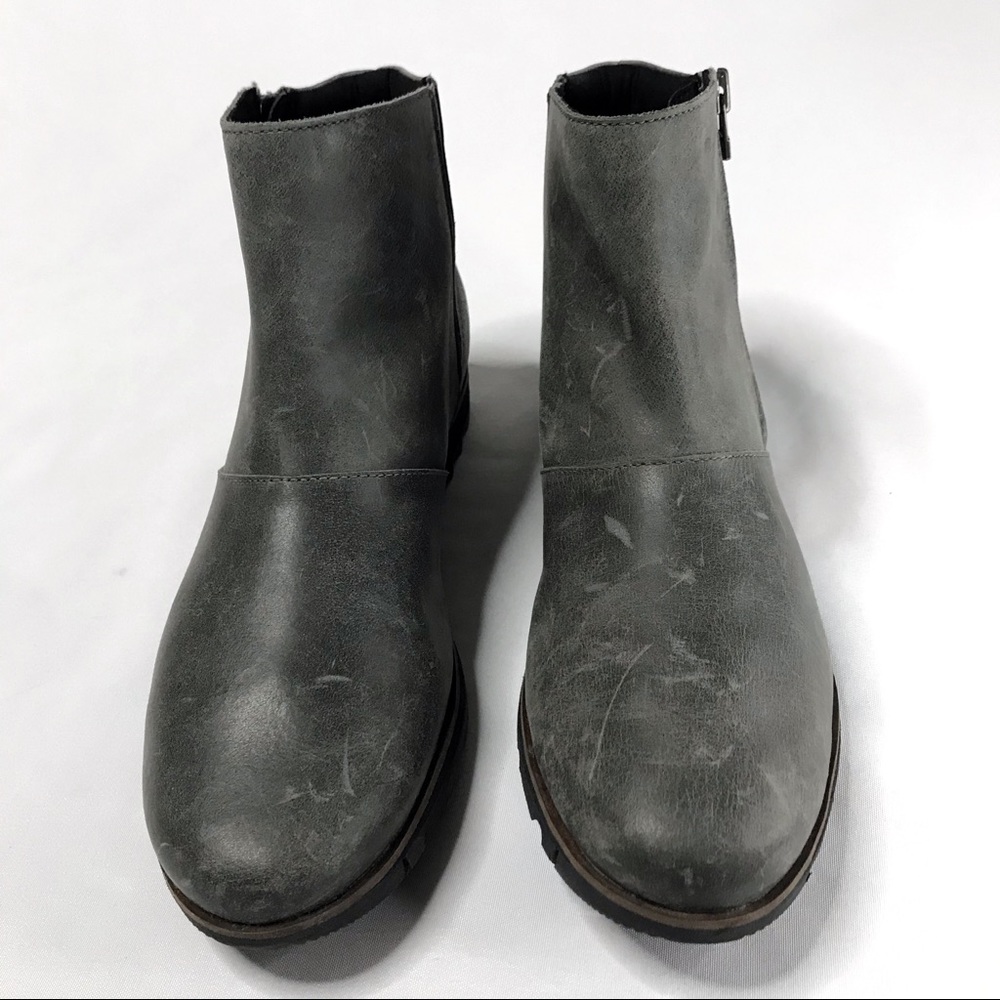 Sorel Harlow Grey Zip Up Leather Chelsea Boot Size 11 - Picture 5 of 9
